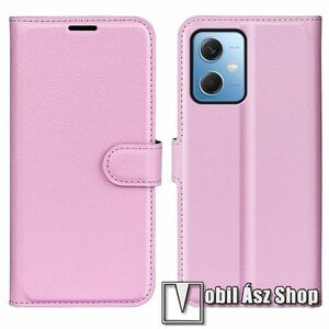 WALLET notesz tok / flip tok - RÓZSASZÍN - asztali tartó funkciós, oldalra nyíló, rejtett mágneses záródás, bankkártyatartó zseb, szilikon belső - Xiaomi Poco X5 / Redmi Note 12 5G kép