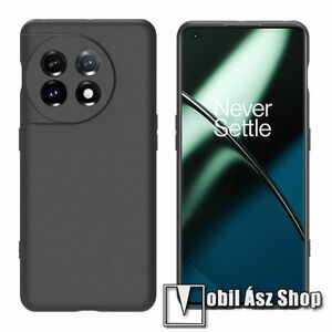 Szilikon védő tok / hátlap - MATT - FEKETE - OnePlus 11 kép