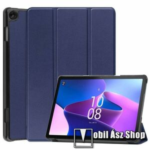 Notesz / mappa tok - SÖTÉTKÉK - oldalra nyíló flip cover, TRIFOLD asztali tartó funkciós, mágneses záródás, műanyag belső - LENOVO Tab M10 (Gen 3) (TB-328FU) kép
