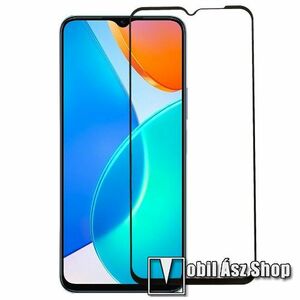 Előlap védő karcálló edzett üveg, TELJES KIJELZŐT VÉDI! - FEKETE - 9H, Arc Edge, A teljes felületén tapad! - HUAWEI Honor X6 / X8 5G / Play6C / Play 30 / 70 Lite kép