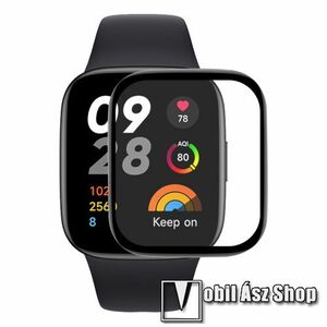 ENKAY okosóra Flexible Nano Glass rugalmas edzett üveg - FEKETE - 1db, 3D Curved, A teljes kijelzőt védi! - Xiaomi Redmi Band 3 - GYÁRI kép