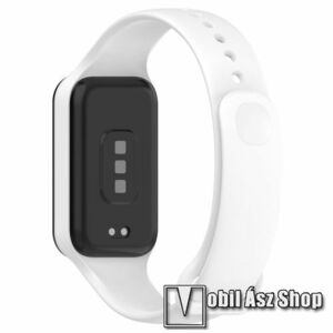 Okosóra szíj - szilikon - 104mm + 118mm hosszú - FEHÉR - Xiaomi Redmi Band 2 / Smart Band 2 / Smart Band 8 Active kép