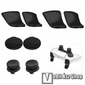 Analóg kar / ravasz / trigger / D-Pad védő szilikon kupak - 6db / 1szett, csúszásgátló - SONY Playstation 5 (PS5) kontrollerhez - FEKETE kép