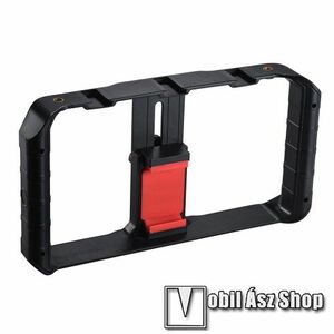 Ulanzi U-Rig UNIVERZÁLIS telefon tartó fotózáshoz - 3 extra 1/4"-es csatlakozó, 55-85mm-ig nyíló bölcsővel, univerzális 1/4"-es csatlakozó, 165g, 247 x 130 x 35mm - FEKETE kép