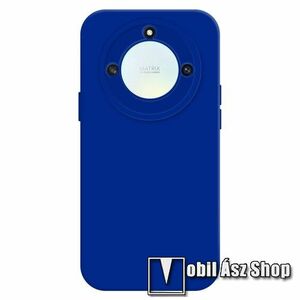 Szilikon védő tok / hátlap - KÉK - kameravédelem, mikroszálas szövet karcolásmentesítő belső - HUAWEI Honor X40 kép