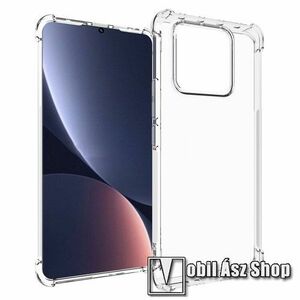 Szilikon védő tok / hátlap - FÉNYES - ÁTLÁTSZÓ - erősített sarkok - Xiaomi 13 Pro kép