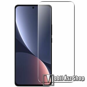 AMORUS előlap védő karcálló edzett üveg - 0, 3 mm vékony, 9H, Arc Edge, A képernyő sík részét védi - Xiaomi 13 - GYÁRI kép