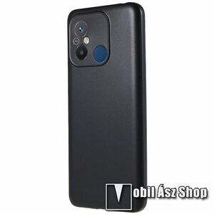 Szilikon védő tok / hátlap - MATT - FEKETE - Xiaomi Redmi 12C / Redmi 11A / Poco C55 kép