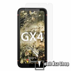 Képernyővédő fólia - Ultra Clear - 1db, törlőkendővel, A képernyő sík részét védi! - Gigaset GX4 kép