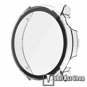 Okosóra műanyag védő tok / keret - ÁTLÁTSZÓ - 9H edzett üveg előlap védő is! - Coros Pace 2 kép