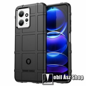 OTT! RUGGED SHIELD szilikon védő tok / hátlap - matt, ERŐS VÉDELEM - FEKETE - Xiaomi Redmi Note 12 4G (Global version) kép
