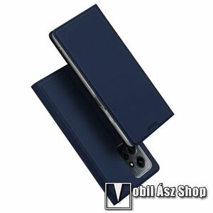 DUX DUCIS SKIN PRO slim design notesz / mappa tok - SÖTÉTKÉK - oldalra nyíló flip cover, asztali tartó funkció, szilikon belső, mágneses záródás - Xiaomi Redmi Note 12 4G (Global version) - GYÁRI kép