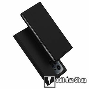 DUX DUCIS SKIN PRO slim design notesz / mappa tok - FEKETE - oldalra nyíló flip cover, asztali tartó funkció, szilikon belső, mágneses záródás - Xiaomi Redmi Note 12 4G (Global version) - GYÁRI kép