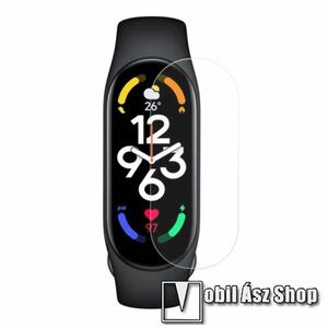 Xiaomi Mi Band 7, TPU okosóra képernyővédő fólia, 1db, Clear, törlőkendővel kép