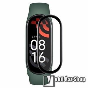 Okosóra Flexible Nano Glass okosóra flexibilis üvegfólia - 1db - 3D Curved, A teljes kijelzőt védi! - FEKETE - Xiaomi Mi Band 7 kép