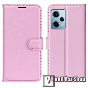 WALLET notesz tok / flip tok - RÓZSASZÍN - asztali tartó funkciós, oldalra nyíló, rejtett mágneses záródás, bankkártyatartó zseb, szilikon belső - Xiaomi Poco X5 Pro / Redmi Note 12 Pro Speed / Redmi Note 12 Pro 5G kép