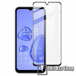 IMAK Pro+ előlap védő karcálló edzett üveg - FEKETE - 9H, A teljes felületén tapad! - A TELJES KIJELZŐT VÉDI! - SAMSUNG Galaxy A14 5G (SM-A146) / 4G (SM-A145) - GYÁRI kép