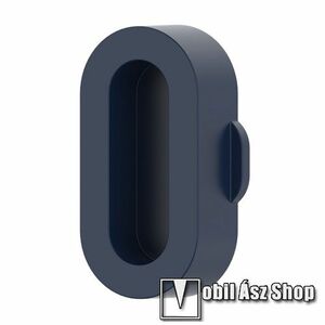 Okosóra szilikon töltőnyílás porvédő dugó - ÉJKÉK - Garmin Forerunner 265 / 965 / Fenix 5S / 5 / 5X / 6X / 7-hez kép