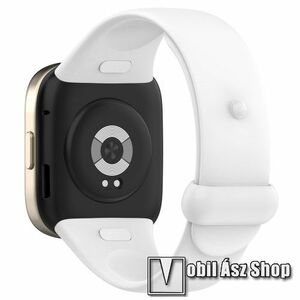 Okosóra szíj - szilikon - FEHÉR - 106mm + 115mm hosszú - Xiaomi Mi Watch Lite 3 / Redmi Watch 3 / Redmi Band 3 kép