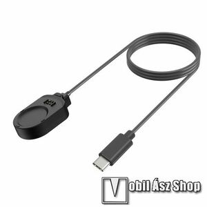 Okosóra USB töltő - FEKETE - 1m hosszú Type-C kábel - Garmin MARQ2 Athlete / Adventurer / Captain / Golfer / Aviator kép