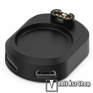 Okosóra töltő átalakító / USB adapter - 1db, Type-C vagy microUSB kábellel használható, kulcstartóra tehető, 34 x 26.5 x 10.2mm - Garmin Fenix 7 / 5 / 5S / 5X / 5X Plus / 6X / 6X Pro / 6X Pro Solar / Forerunner 265 / 965 / 955 kép