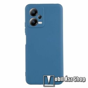 Szilikon védő tok / hátlap - KÉK - kameravédelem, mikroszálas szövet karcolásmentesítő belső, 2mm vastag - Xiaomi Poco X5 / Redmi Note 12 5G kép