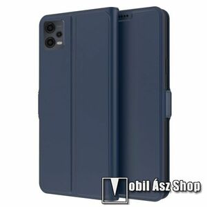 SLIM WALLET notesz / mappa tok - SÖTÉTKÉK - oldalra nyíló, asztali tartó funkciós, bankkártyatartó, szilikon belsővel, mágneses záródás - Xiaomi Poco X5 / Redmi Note 12 5G kép