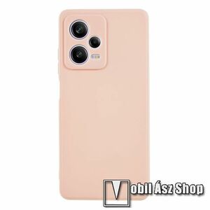 Szilikon védő tok / hátlap kameravédelemmel - RÓZSASZÍN - Xiaomi Redmi Note 12 Pro kép
