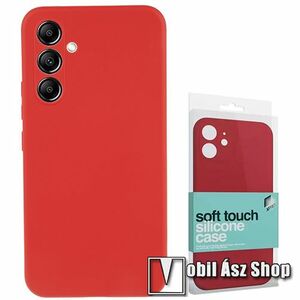Xpro Soft Touch szilikon védő tok / hátlap - kameravédelemmel, mikroszálas szövettel bevont belsővel - PIROS - SAMSUNG Galaxy A14 5G (SM-A146) / 4G (SM-A145) - GYÁRI kép