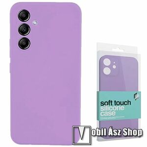 Xpro Soft Touch szilikon védő tok / hátlap - kameravédelemmel, mikroszálas szövettel bevont belsővel - LILA - SAMSUNG Galaxy A14 5G (SM-A146) / 4G (SM-A145) - GYÁRI kép