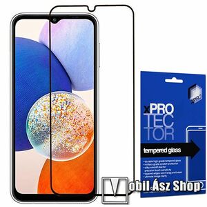 Xpro előlap védő karcálló edzett üveg - FEKETE - 9H, 0, 33mm, A teljes felületén tapad! - A TELJES KIJELZŐT VÉDI! - SAMSUNG Galaxy A14 5G (SM-A146) / 4G (SM-A145) - GYÁRI kép