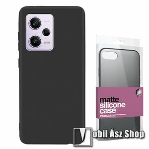 Xpro szilikon védő tok / hátlap - ULTRAVÉKONY! 0.33mm - MATT FEKETE - Xiaomi Poco X5 Pro / Redmi Note 12 Pro Speed / Redmi Note 12 Pro 5G - GYÁRI kép
