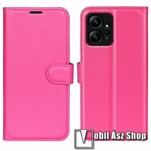 WALLET notesz tok / flip tok - MAGENTA - asztali tartó funkciós, oldalra nyíló, rejtett mágneses záródás, bankkártyatartó zseb, szilikon belső - Xiaomi Redmi Note 12 4G (Global version) kép