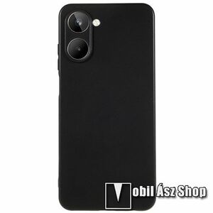 Szilikon védő tok / hátlap - MATT - FEKETE - Realme 10 4G kép