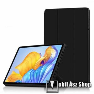 Notesz / mappa tok - FEKETE - oldalra nyíló flip cover, TRIFOLD asztali tartó funkciós, szilikon belső - HUAWEI Honor Pad 8 kép