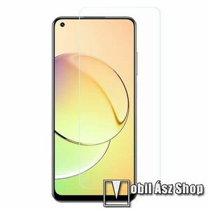 Előlap védő karcálló edzett üveg - 0, 3 mm vékony, 9H, Arc Edge, A képernyő sík részét védi - Realme 10 4G kép