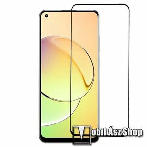 RURIHAI 3D előlap védő karcálló edzett üveg - FEKETE - 0.26mm, 9H, A teljes képernyőt védi, a teljes felületén tapad - Realme 10 4G - GYÁRI kép