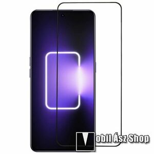 Előlap védő karcálló edzett üveg - 9H, 2.5D, Arc Edge, A teljes felületén tapad! - FEKETE - A TELJES KIJELZŐT VÉDI! - Realme GT Neo 5 / GT Neo 5 240W / Realme GT3 kép