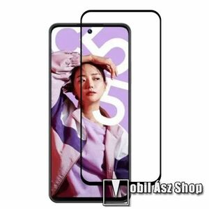 RURIHAI 3D előlap védő karcálló edzett üveg - FEKETE - 0.26mm, 9H, A teljes képernyőt védi, a teljes felületén tapad - Realme C55 / narzo N55 - GYÁRI kép