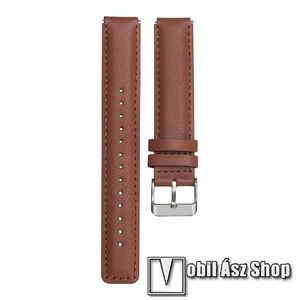 Okosóra szíj - BARNA - valódi bőr - 16mm széles - HUAWEI TalkBand B3 / B6 / B7 / Watch Fit mini kép