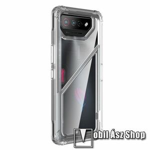 OTT! TRANSPARENT STAND műanyag védő tok / hátlap - ÁTLÁTSZÓ - szilikon keret, kitámasztható - ERŐS VÉDELEM! - ASUS ROG Phone 7 / ROG Phone 7 Ultimate kép