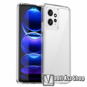 OTT! TRANSPARENT műanyag védő tok / hátlap - ÁTLÁTSZÓ - szilikon keret - ERŐS VÉDELEM! - Xiaomi Redmi Note 12 4G (Global version) kép