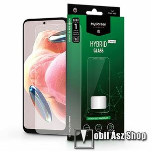 MYSCREEN HYBRIDGLASS Lite Flexible 7H rugalmas edzett üveg képernyővédő fólia, 0, 15 mm vékony, a képernyő sík részét védi - ÁTLÁTSZÓ - Xiaomi Redmi Note 12 4G (Global version) - GYÁRI kép