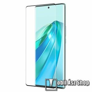 ENKAY HAT PRINCE 3D előlapvédő karcálló edzett üveg - FEKETE - 9H, 0, 26mm, ujjlenyomatolvasó támogatás - A TELJES KIJELZŐT VÉDI! - HUAWEI Honor X40 / Honor X9a / Honor Magic5 Lite - GYÁRI kép