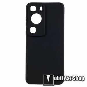Szilikon védő tok / hátlap - FEKETE - MATT, kamerasziget védelem - HUAWEI P60 / P60 Pro kép
