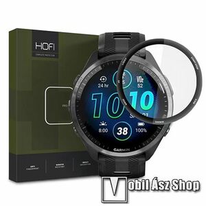 HOFI Hybrid Pro+ Okosóra Flexible 7H Nano Glass rugalmas edzett üveg - 0.3mm, 7H, A teljes képernyőt védi! - FEKETE - Garmin Forerunner® 965 - GYÁRI kép