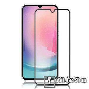 MOCOLO előlap védő karcálló edzett üveg - FEKETE - 9H, 0, 33mm, Arc Edge, A teljes kijelzőt védi, a teljes felületén tapad! - SAMSUNG Galaxy A24 4G (SM-A245F/DS) - GYÁRI kép