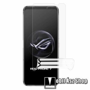 TPU képernyővédő fólia - Ultra Clear - 1db, törlőkendővel, A TELJES KIJELZŐT VÉDI! - ASUS ROG Phone 6 / 6 Pro / 6D / 7 / 7 Ultimate kép