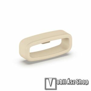 Okosóra szíj bújtató - 1db, szilikon, 18mm széles szíjakhoz, csúszásmentes, a feltüntetett méret a bujtató belső szélességét jelöli! - BÉZS kép