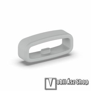 Okosóra szíj bújtató - 1db, szilikon, 18mm széles szíjakhoz, csúszásmentes, a feltüntetett méret a bujtató belső szélességét jelöli! - SZÜRKE kép